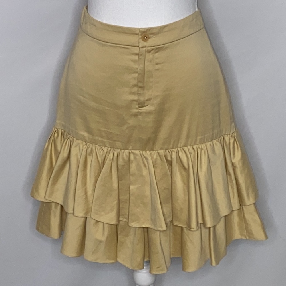 Ralph Lauren Purple Label Vtg Tiered Ruffle Skirt